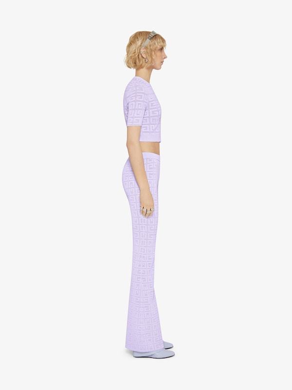 Givenchy Cropped Sweater In 4g Jacquard In Blue