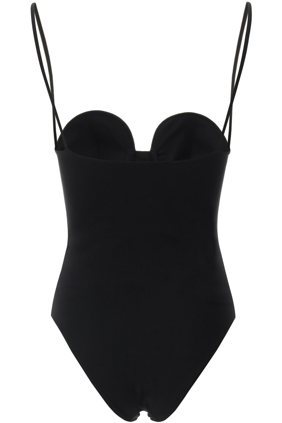 Shop Magda Butrym Retro Bustier Swimsuit In Black