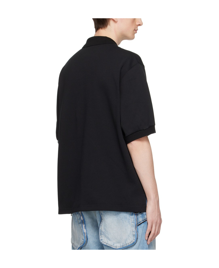 We11 Done Short-sleeved Polo Shirt In Black