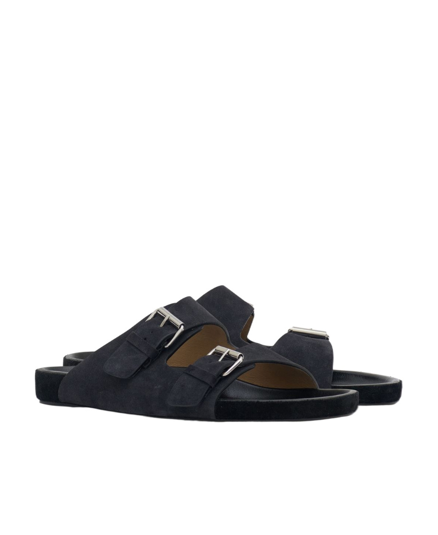 Isabel Marant Lekson Buckle Detailed Sandals In Black