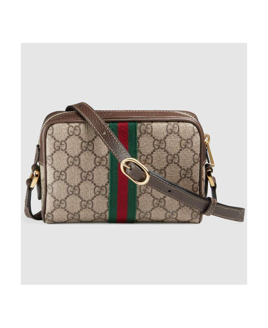Gucci Ophidia Gg Supreme Mini Bag In Brown