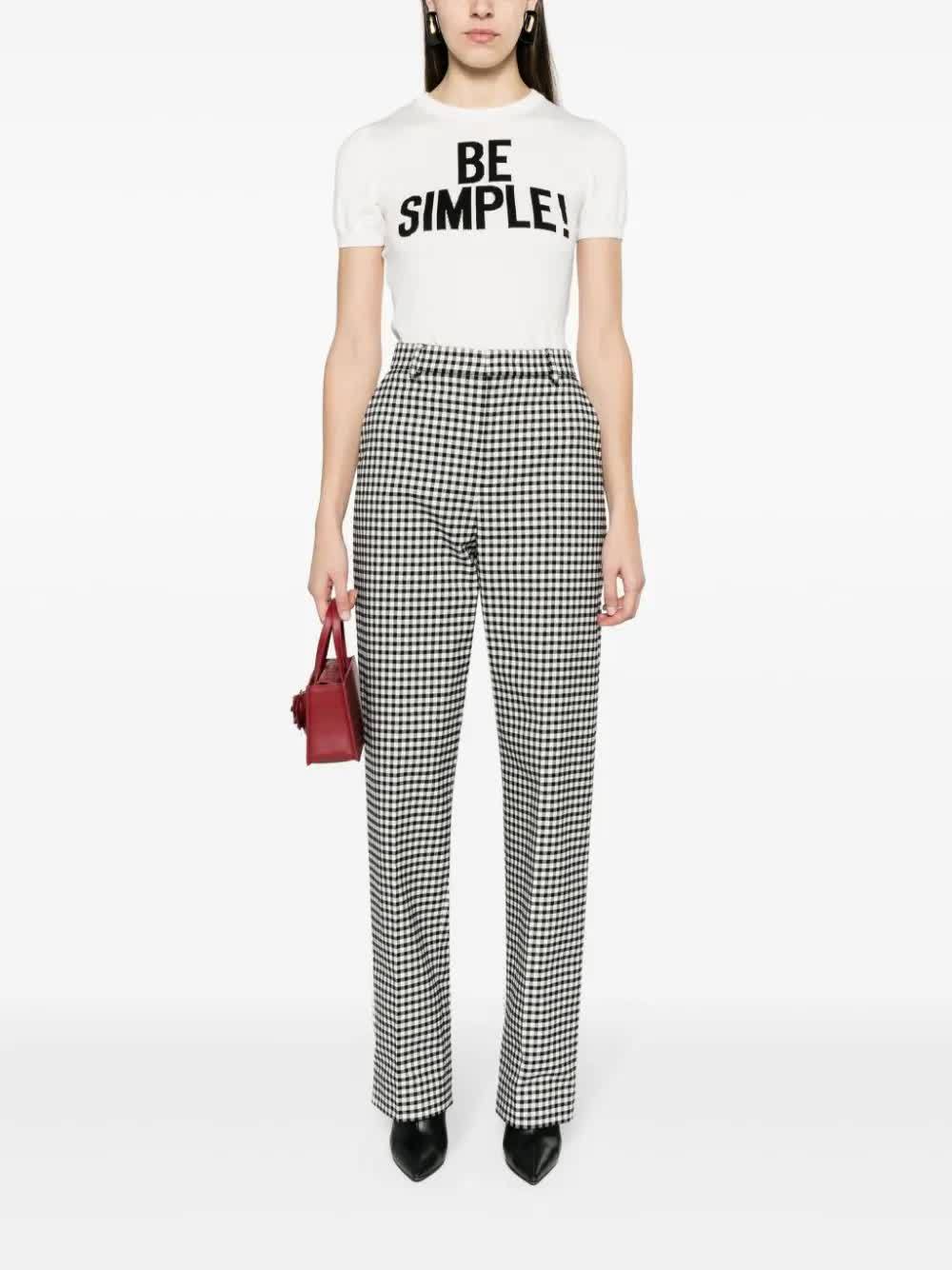Moschino Slogan Intarsia-knit Cotton Jumper In White