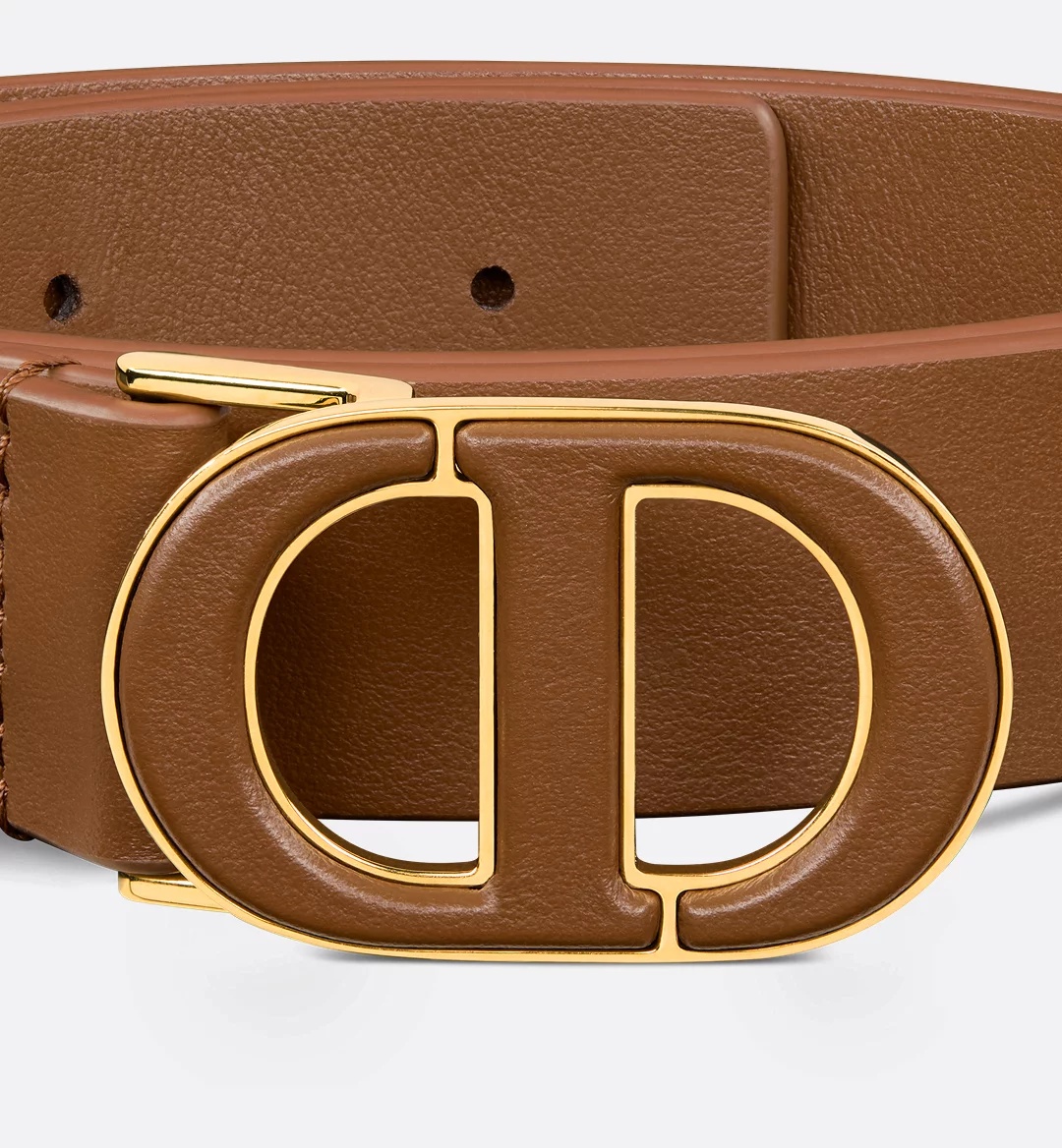 Dior Perforated Belt In Brown