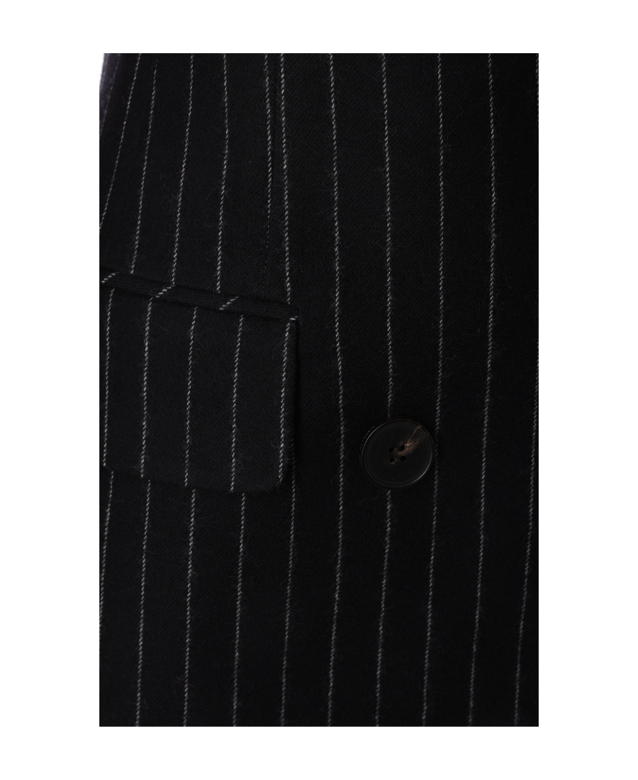 Alexander Mcqueen Striped Double-breasted Blazer In Black