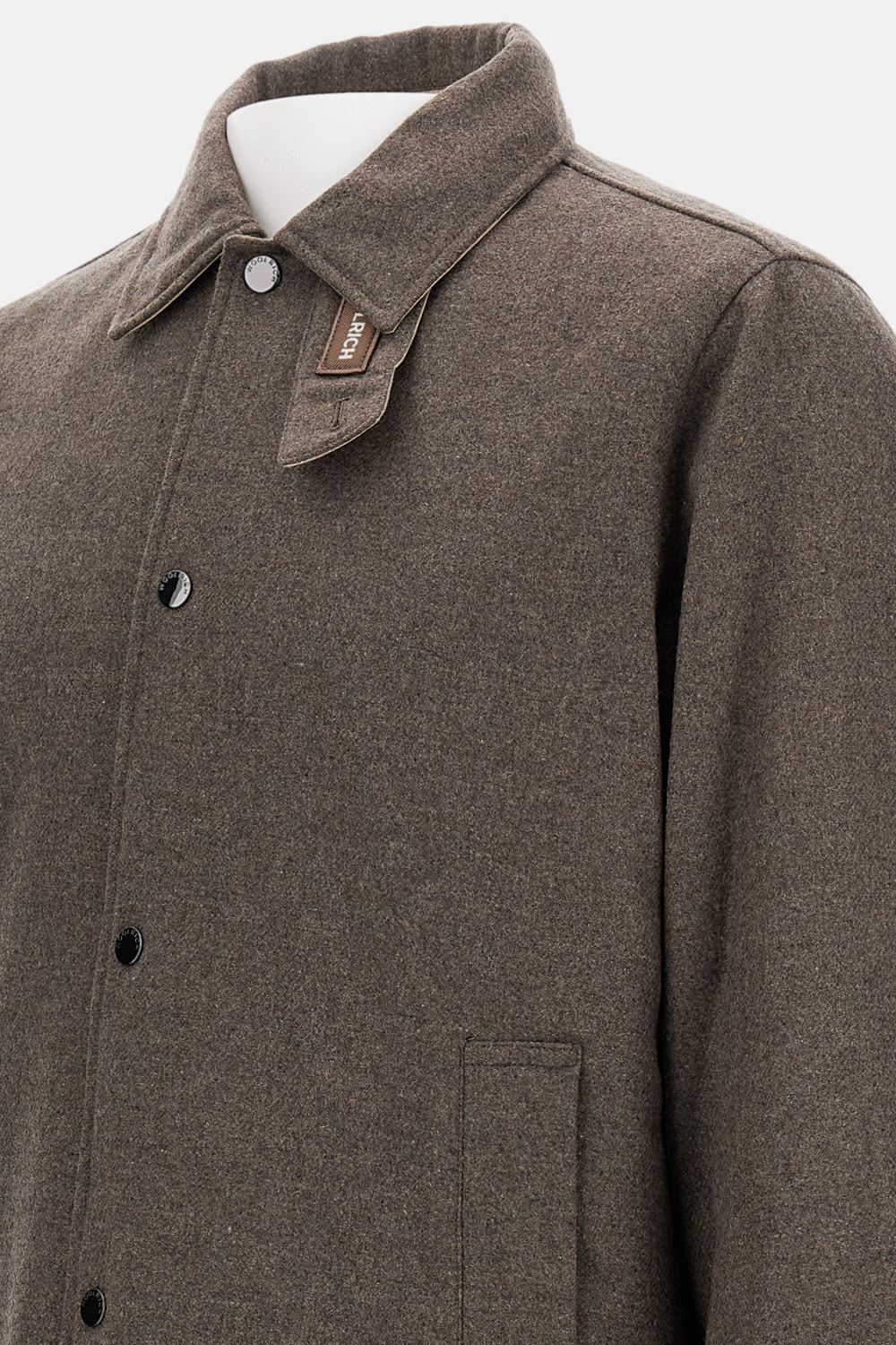 Woolrich Button-fastening Shirt Jacket In Brown