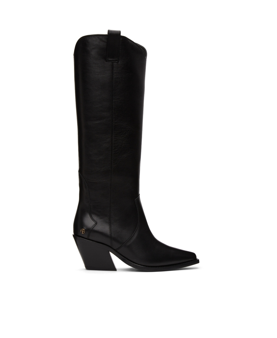 Shop Anine Bing Tania Knee-high Boots In Black