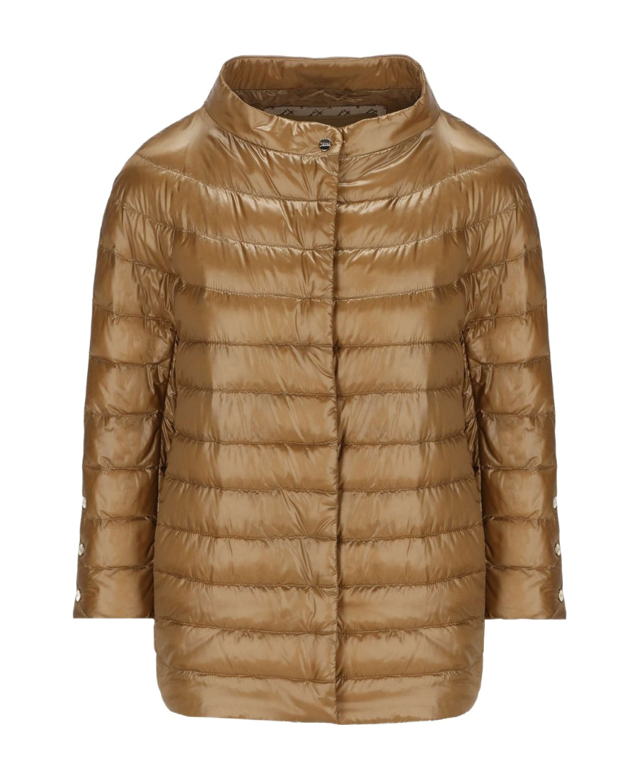 Herno Elsa Quilted Puffer Jacket In Brown