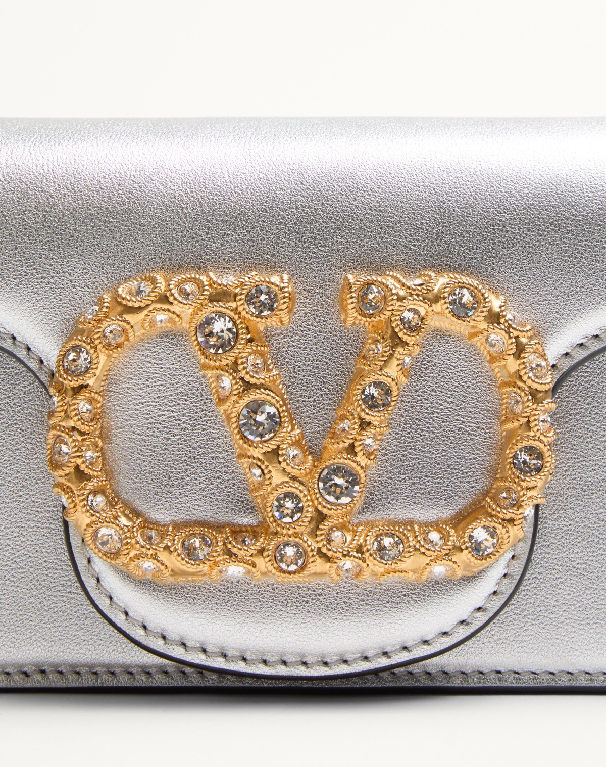 Valentino Logo Small Shoulder Bag In White