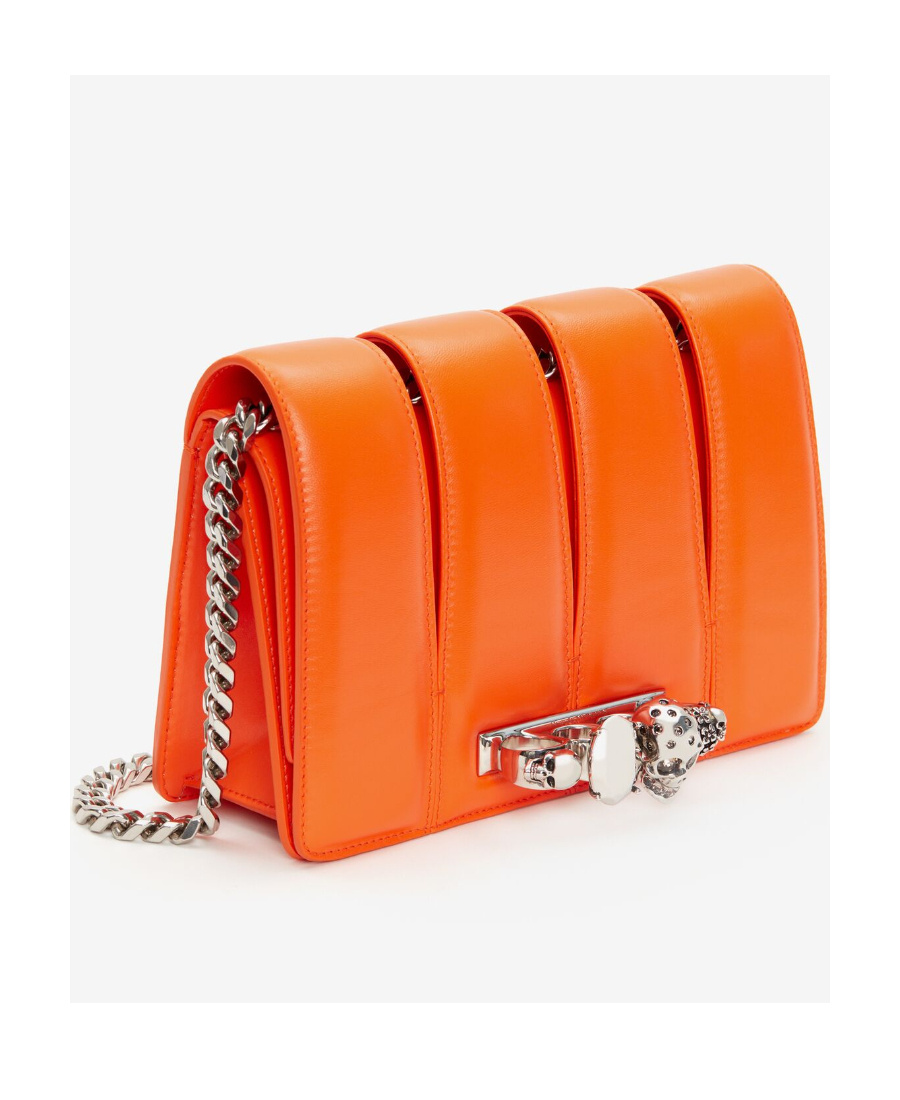 Alexander Mcqueen The Slash Crossbody Bag In Orange