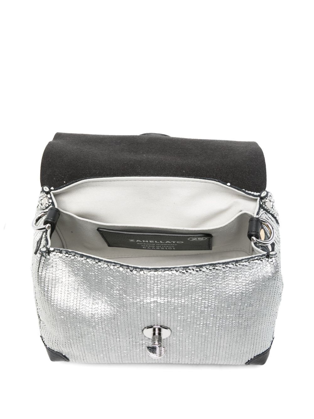 Zanellato Top Handle Shoulder Bag In Silver