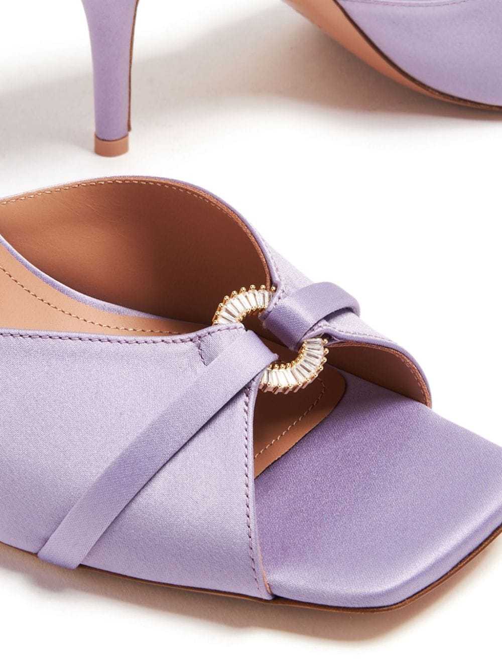 Malone Souliers Patricia 70mm Satin Mules In Purple