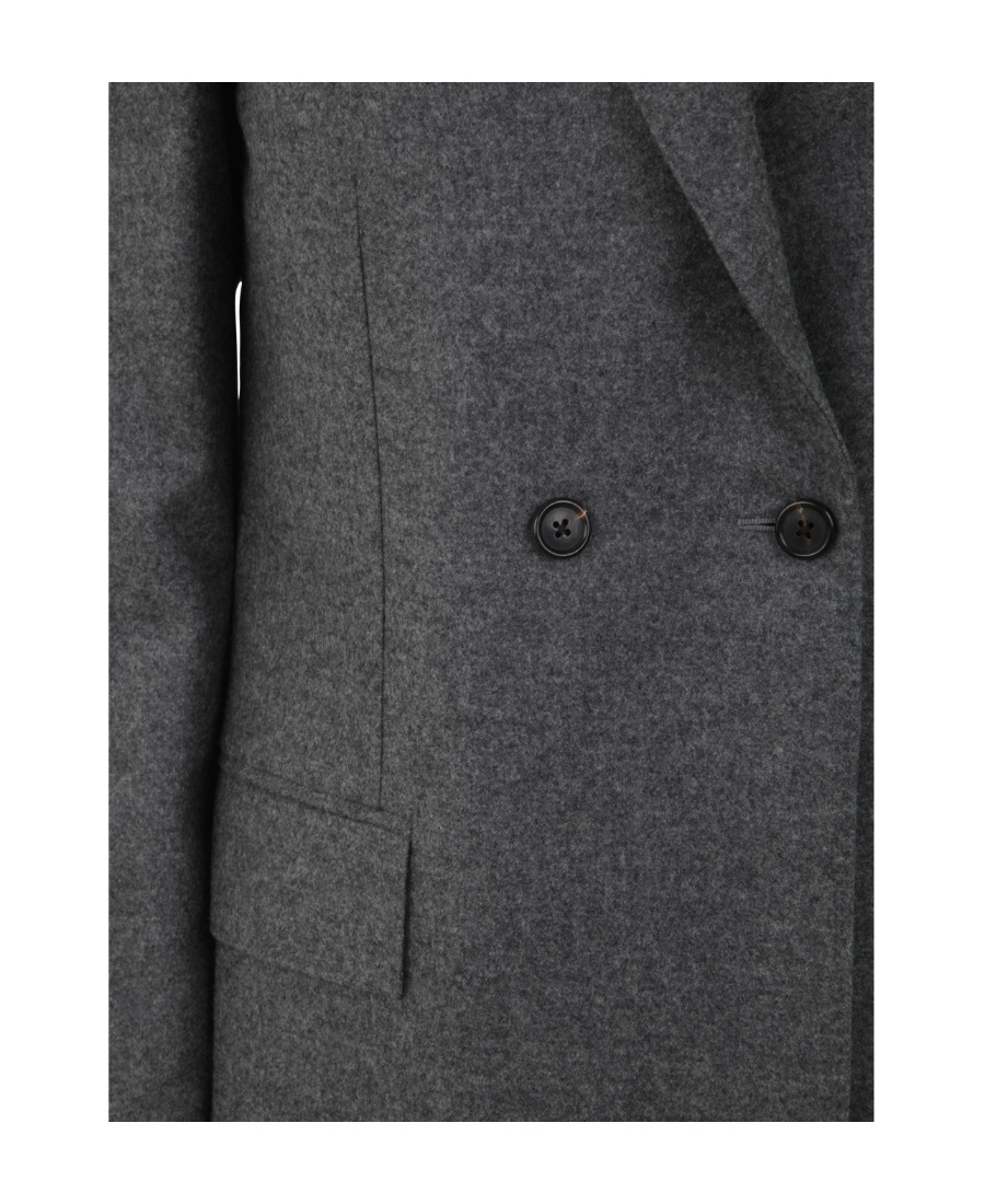 Thom Browne Wool Flannel Double Breasted Sportcoat In Gray