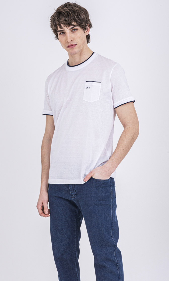 PAUL & SHARK T-SHIRT WITH ROUND NECK AND SHORT SLEEVES 