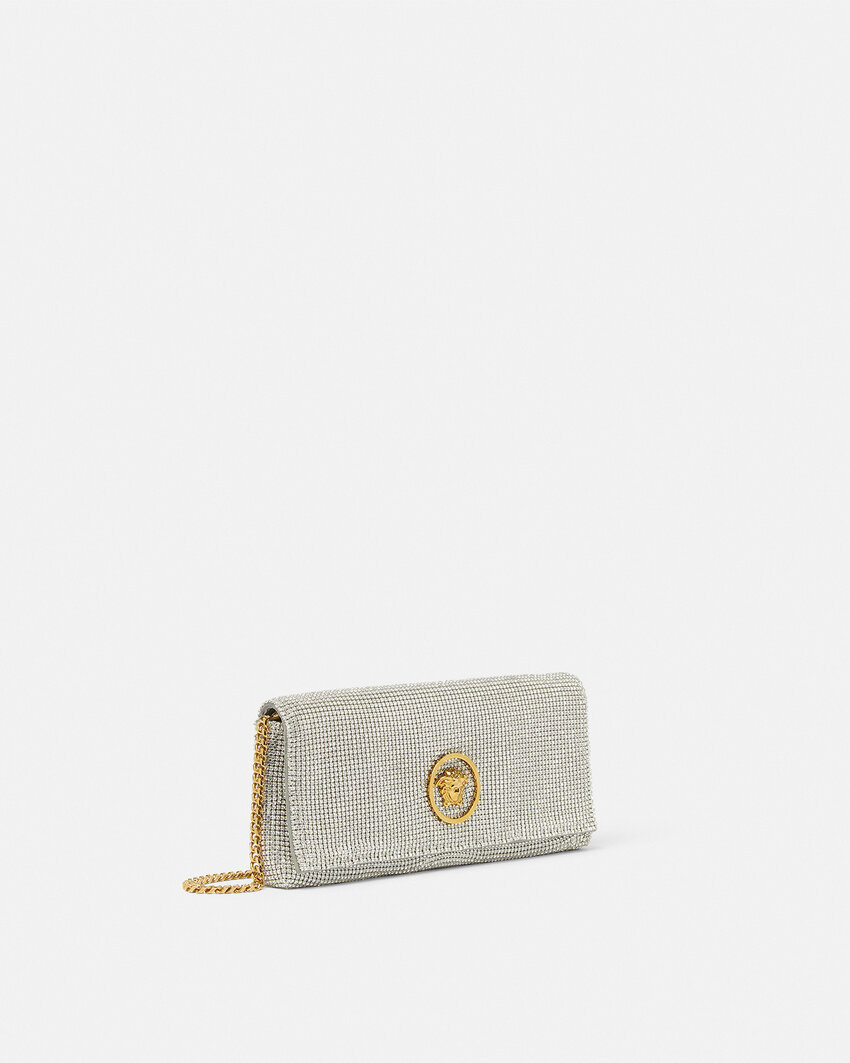Versace Clutch With Shimmering Crystals