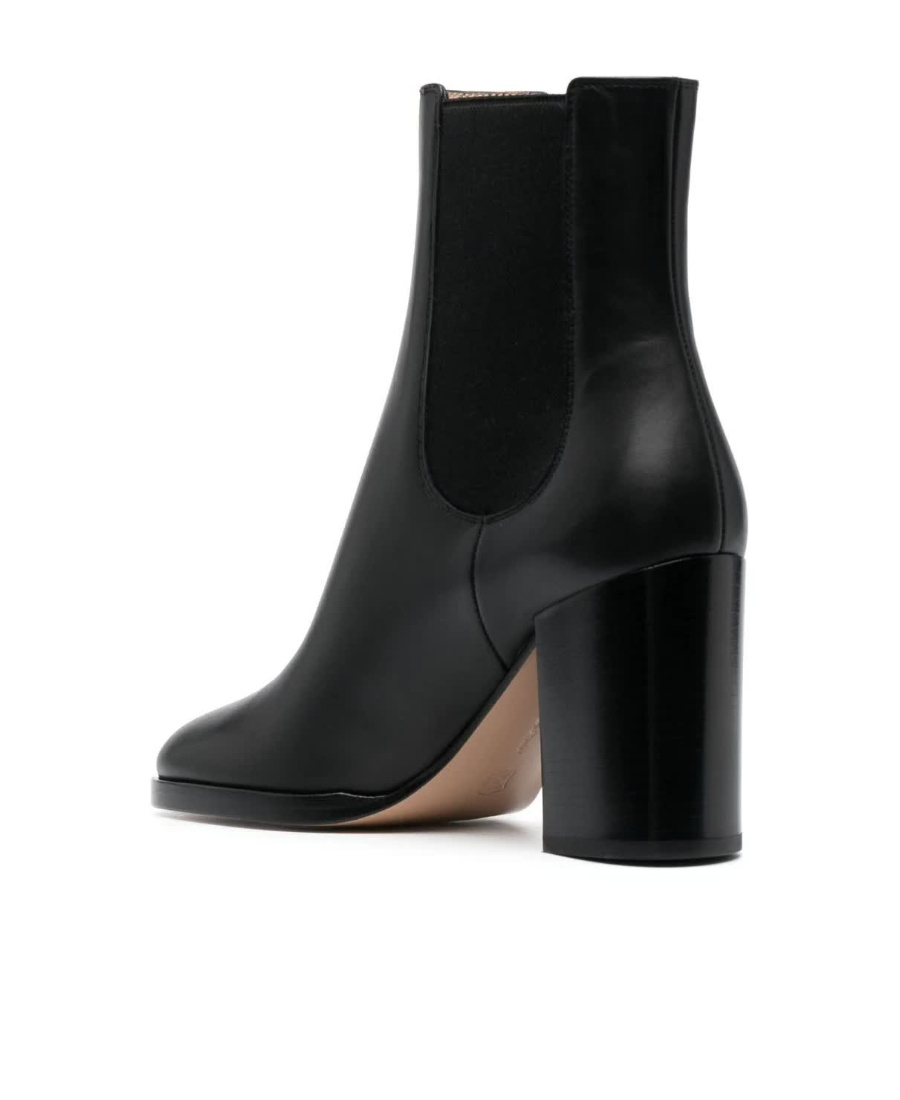 GIANVITO ROSSI LEATHER HIGH-HEELED SHORT BOOTS