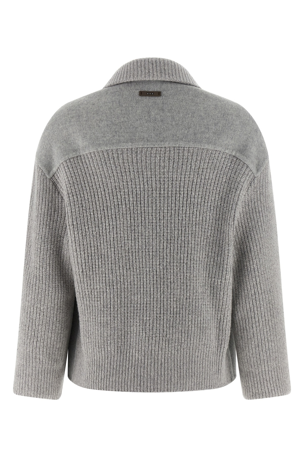 Peserico Double Cloth Jacket Puffer Jackets Gray In Gray