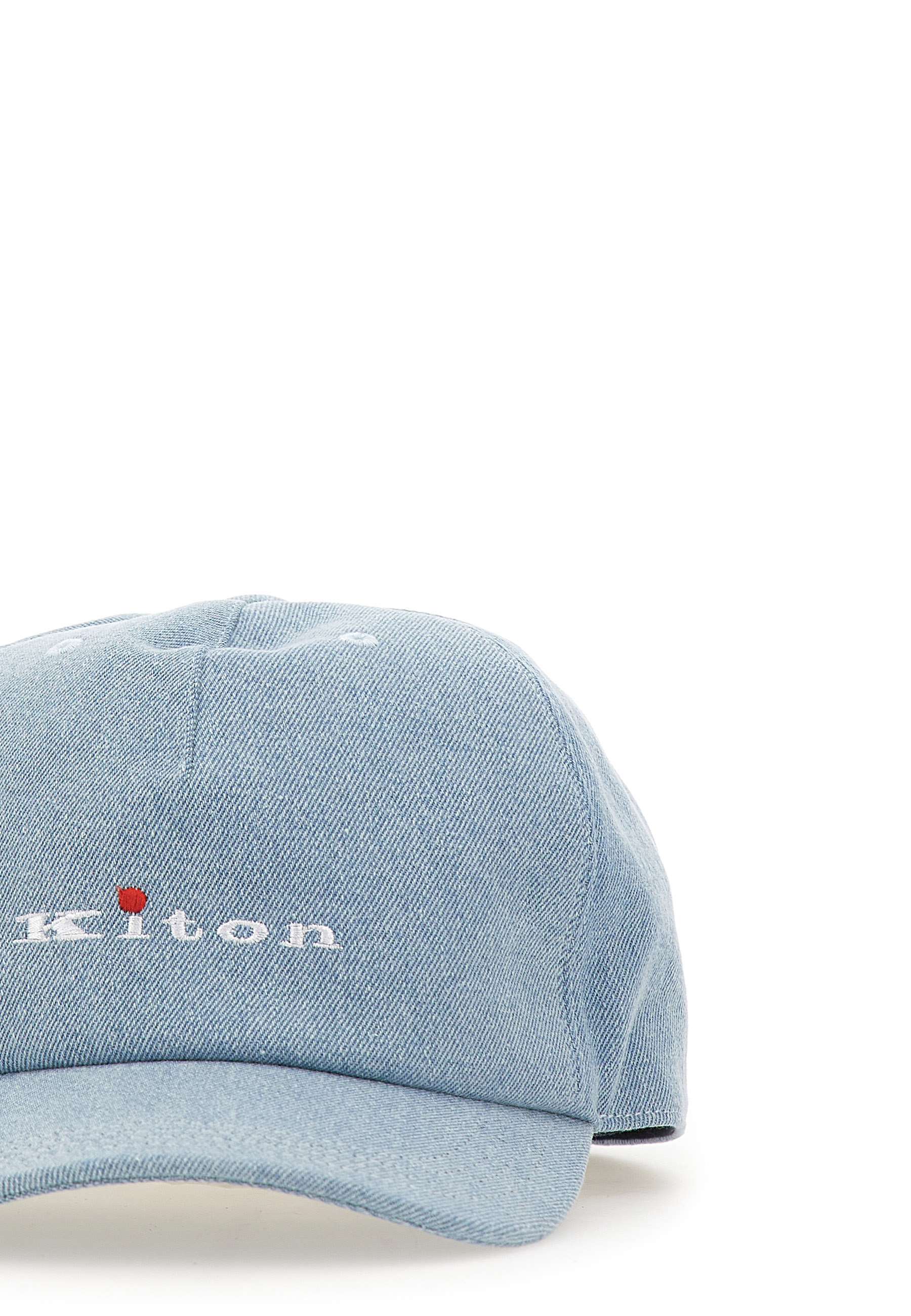 Kiton Embroidered Baseball Cap In Blue