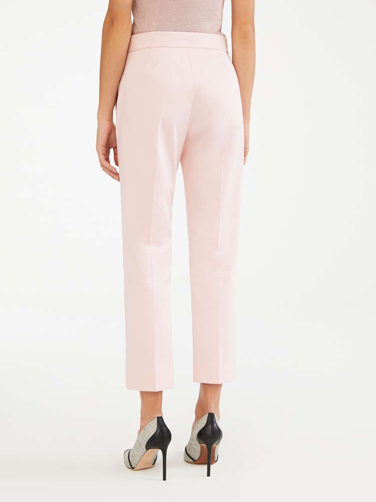 Max Mara Luana Straight Casual Pants In Pink