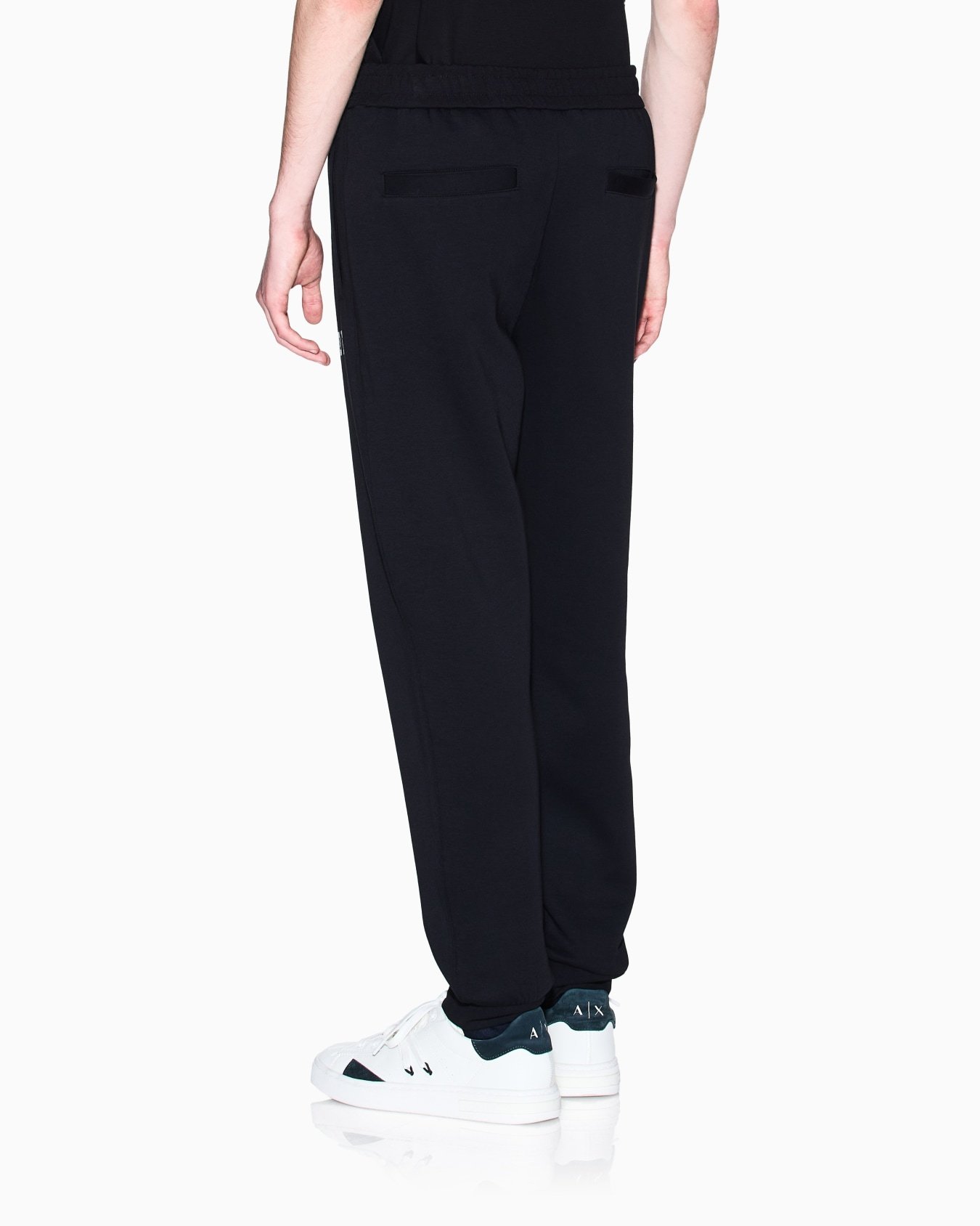 Armani Exchange Logo-detail Track Pants In Black