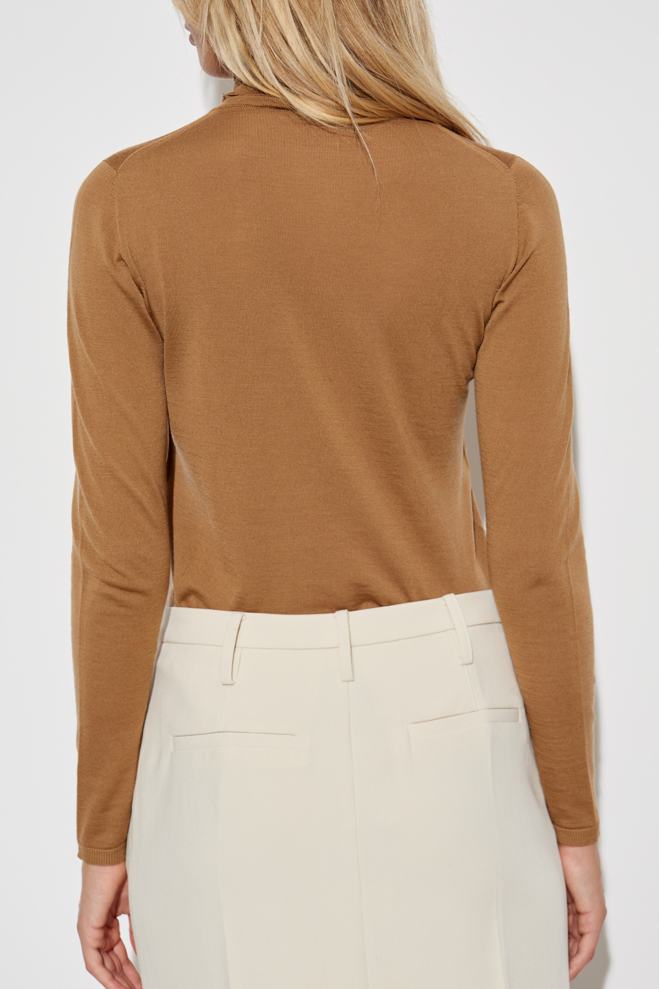 Max Mara Saluto Turtleneck Sweater In Brown