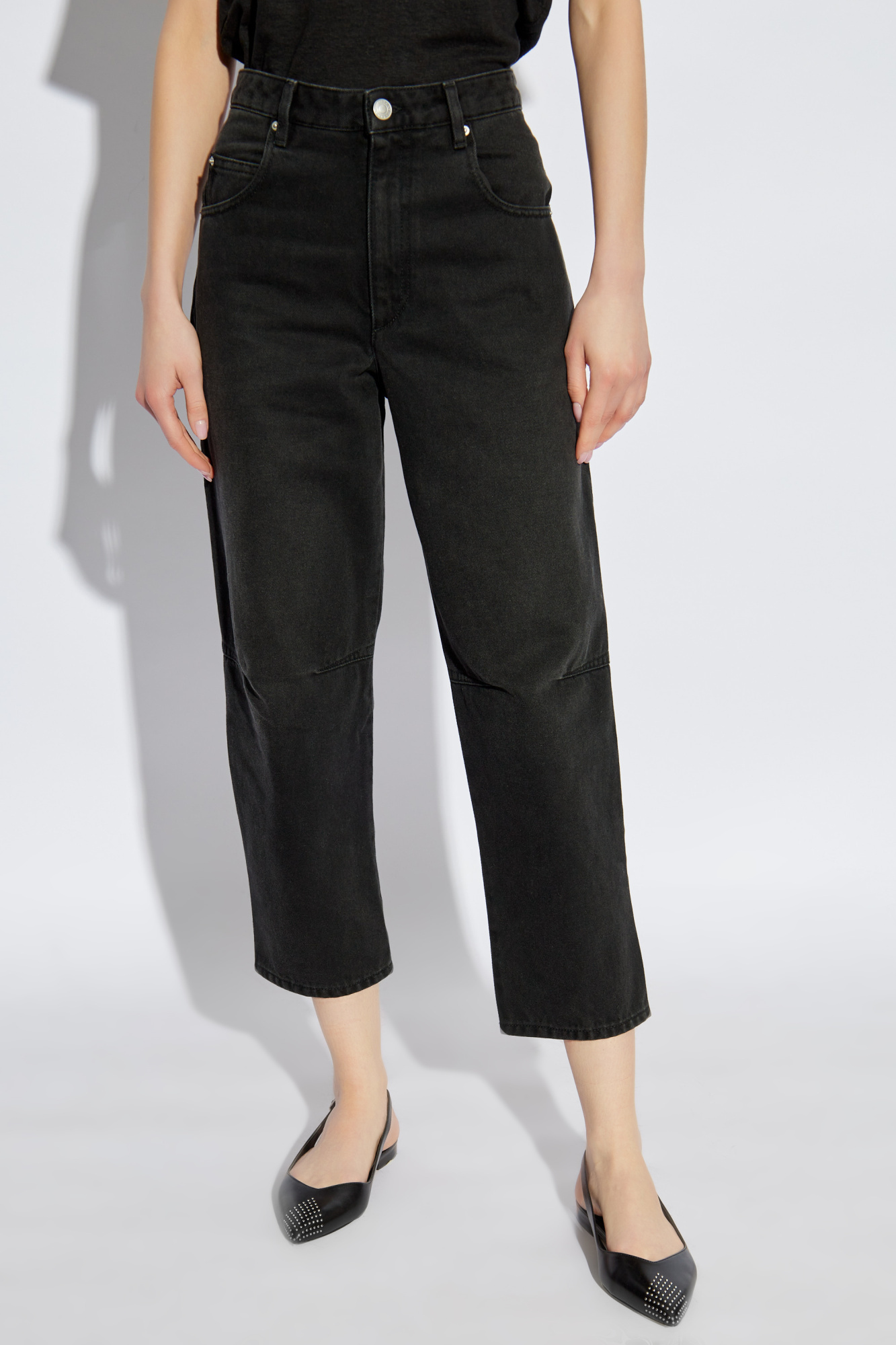 Isabel Marant Belt-loop Jeans In Black
