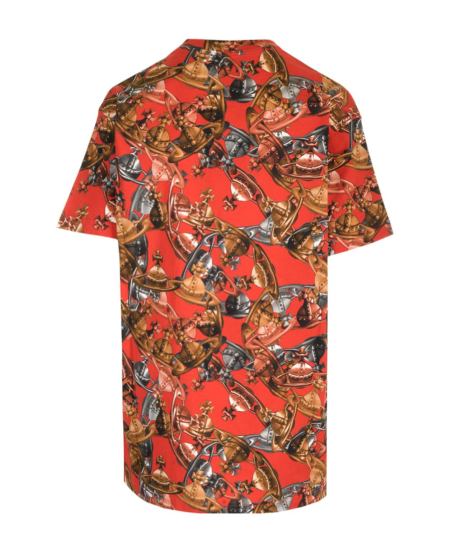 Shop Vivienne Westwood Orb Logo-print Cotton T-shirt In Brown