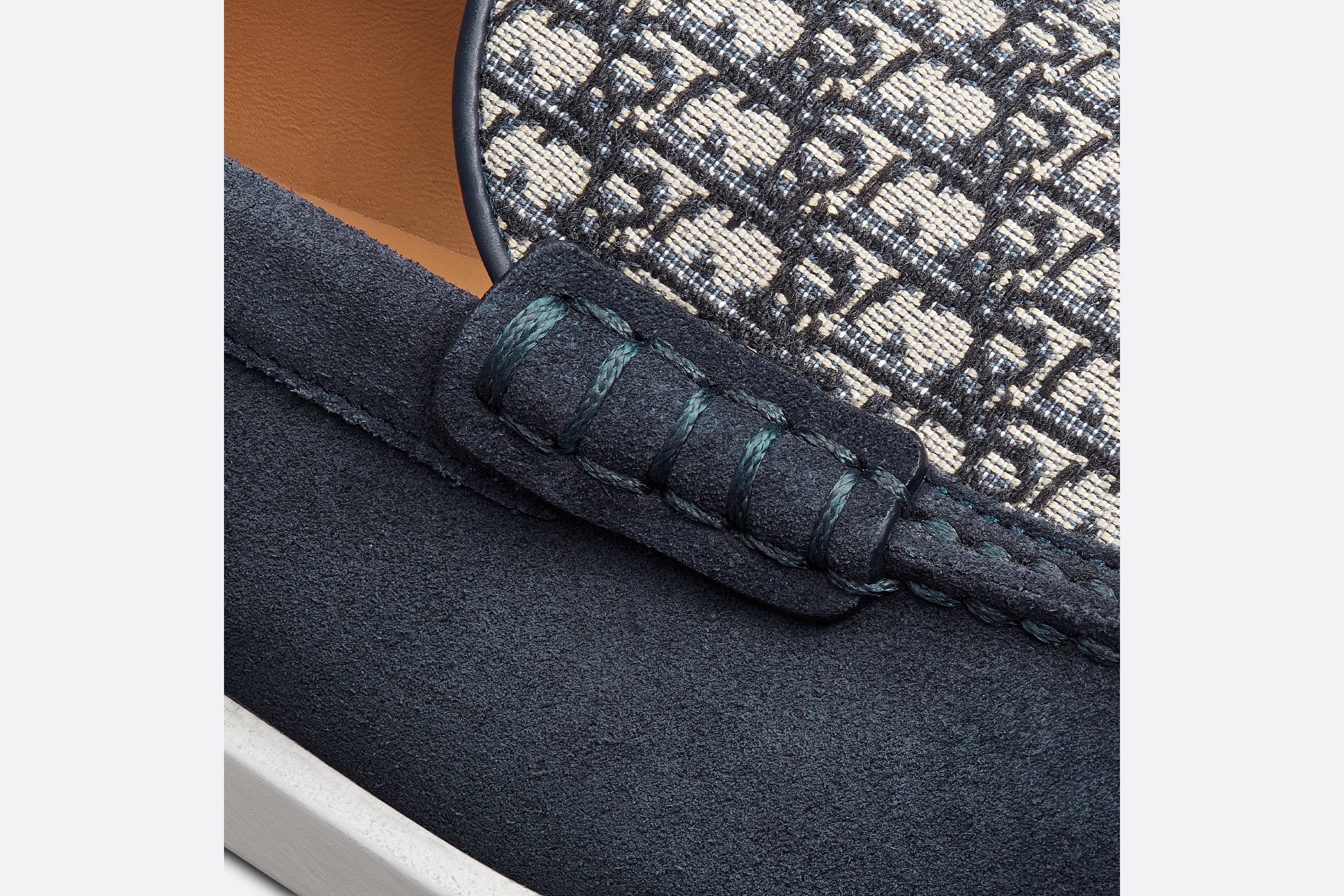 Dior Granville Logo Business Casual Shoes In Blue