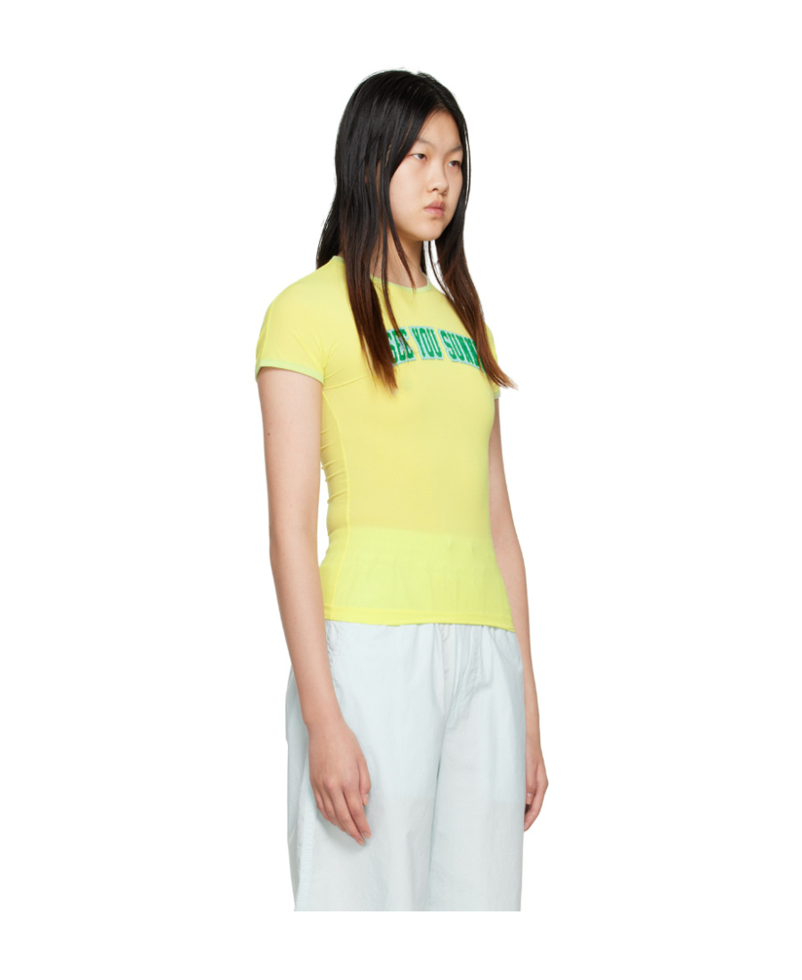 Sunnei See You T-shirt In Yellow
