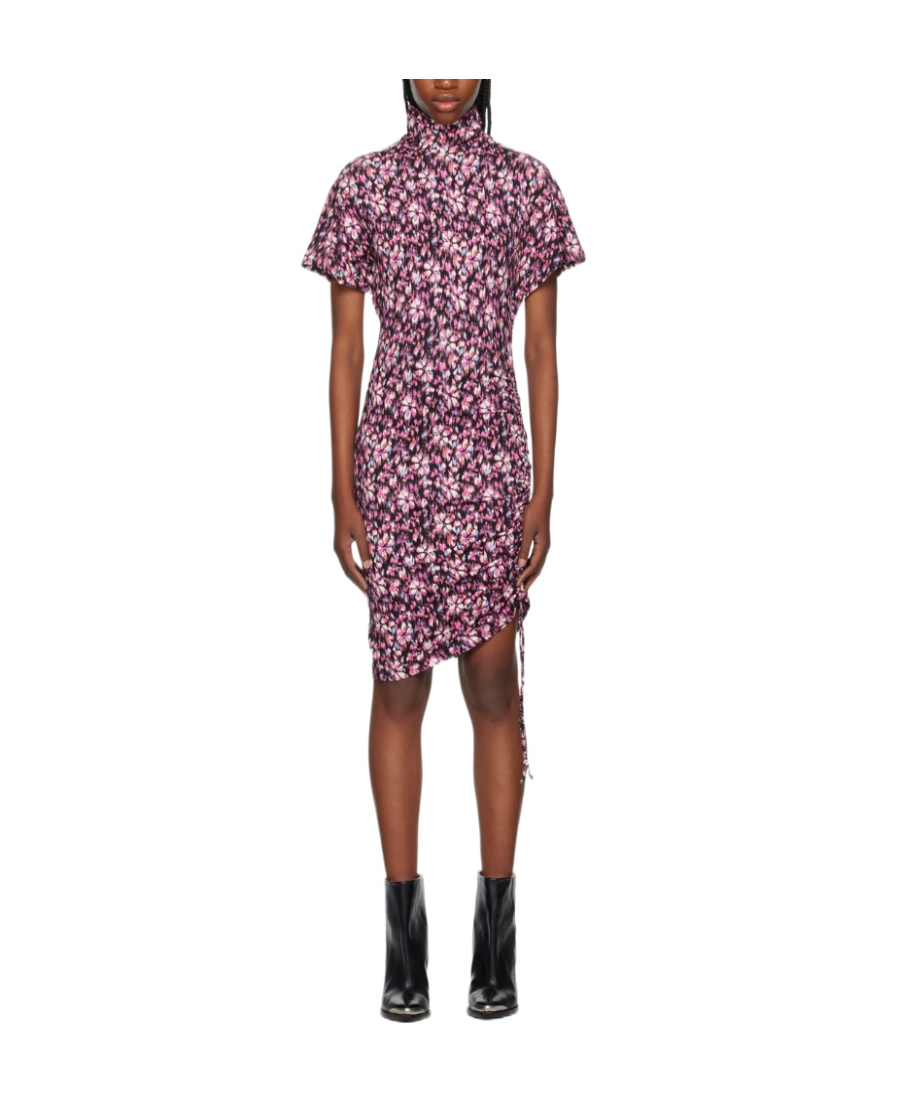 Isabel Marant Printed Short-sleeved Dress In Multicolor