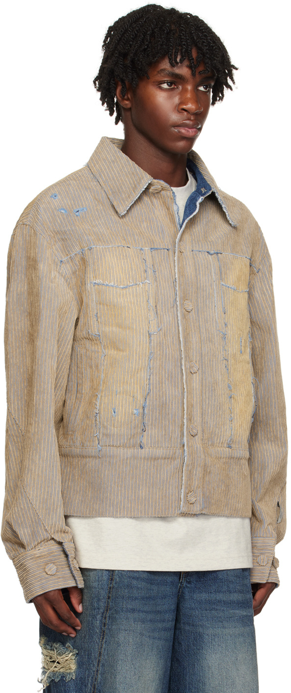 Ader Error Long-sleeved Casual Jacket In Nude