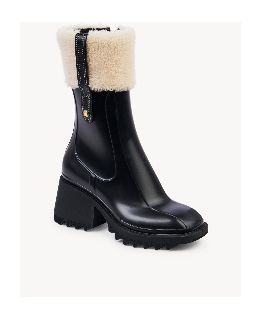 Chloé Betty 70mm Ankle Rain Boots In Black