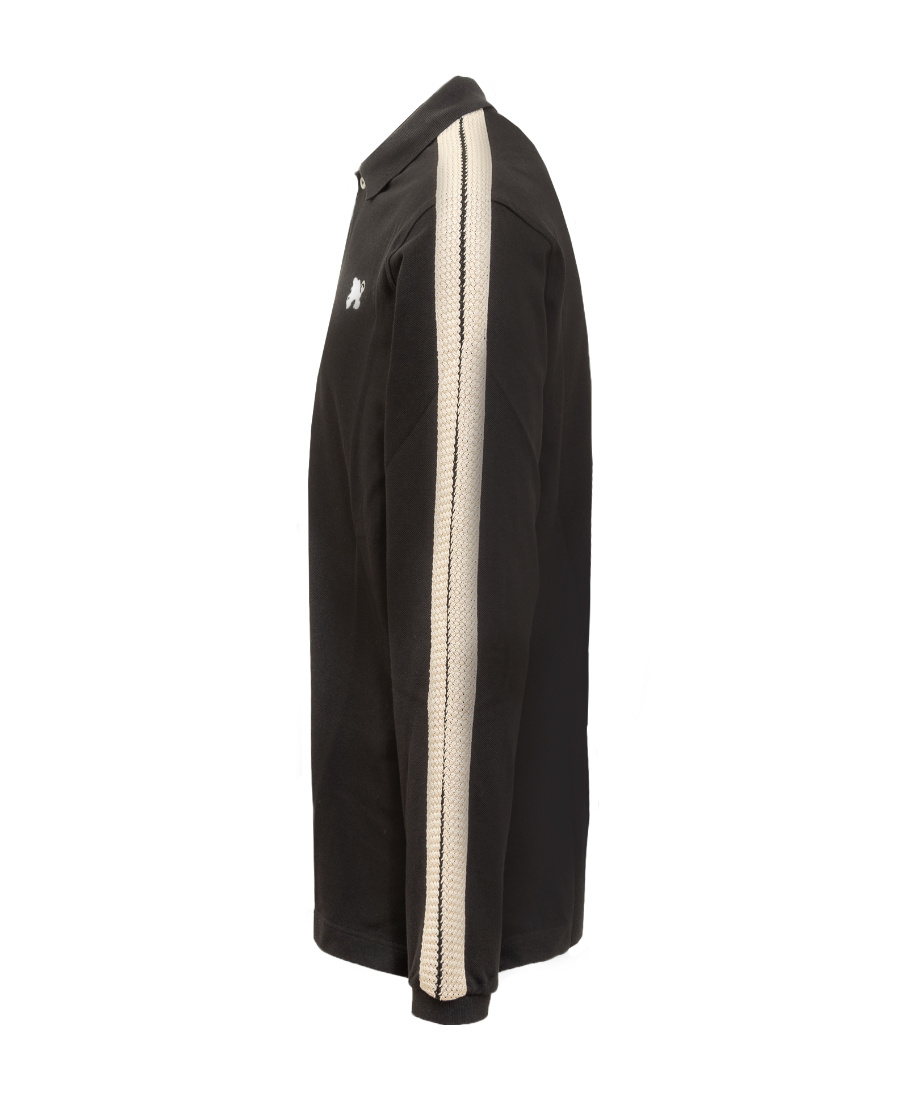 Palm Angels Pa Monogram-print Linen Shirt In Black