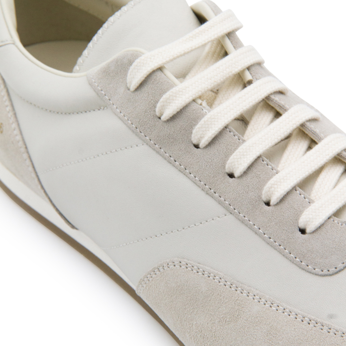 Common Projects White Leather Minimal Runner Sneakers In White
