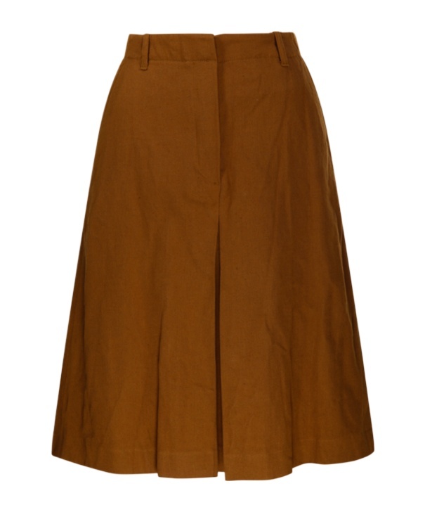 Dries Van Noten Belt-loop Skirt In Brown