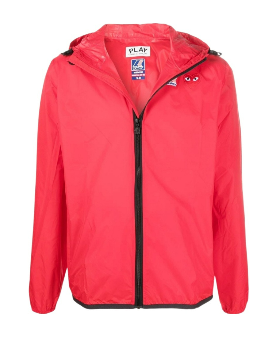 Comme Des Garçons Play Comme Des Garcons Play K-way Hoodie Full Zip In Red
