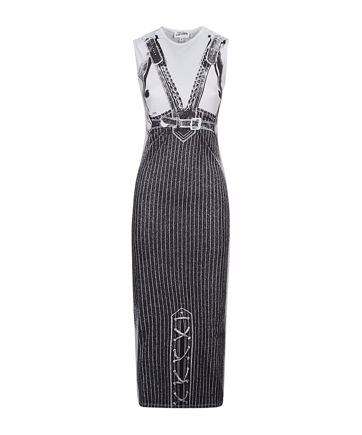 JEAN PAUL GAULTIER MADONNA TROMPE L'OEIL MIDI DRESS