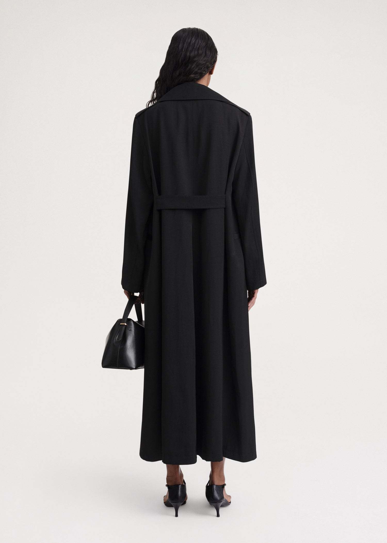 Totême Double-breasted Coat In Black