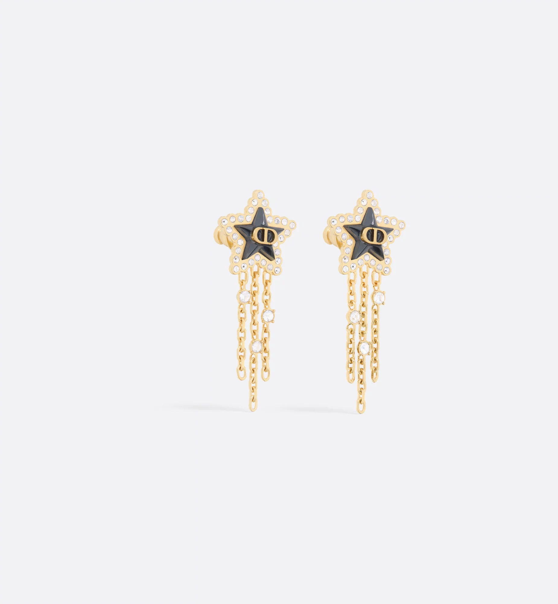 Dior Petit Cd Lucky Baroque Earrings In Gold