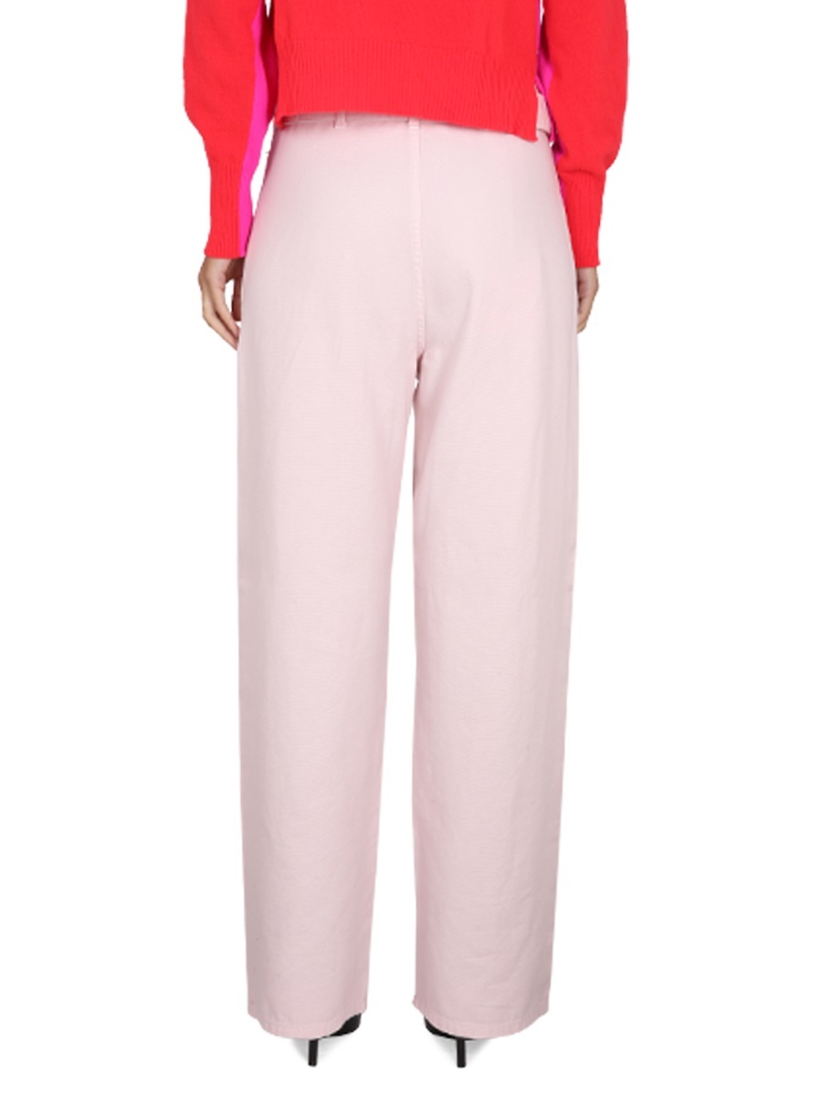 Shop Philosophy Di Lorenzo Serafini Belt Ring Denim Trousers In Pink