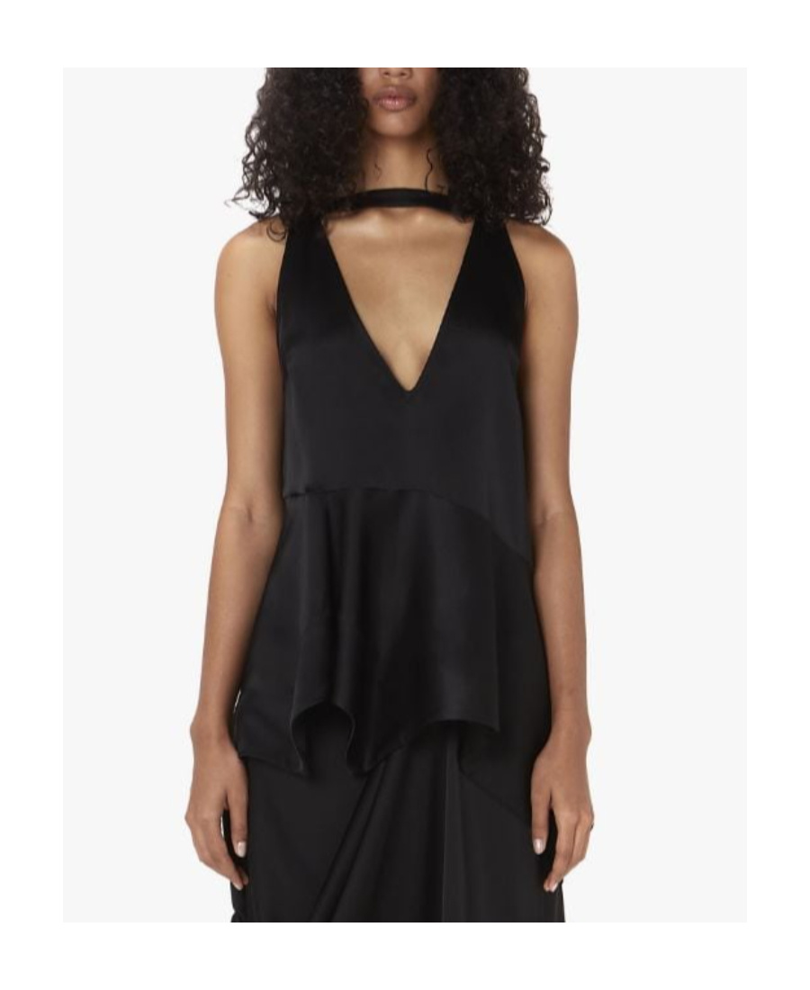 Jw Anderson Sleeveless V-neck Top In Black