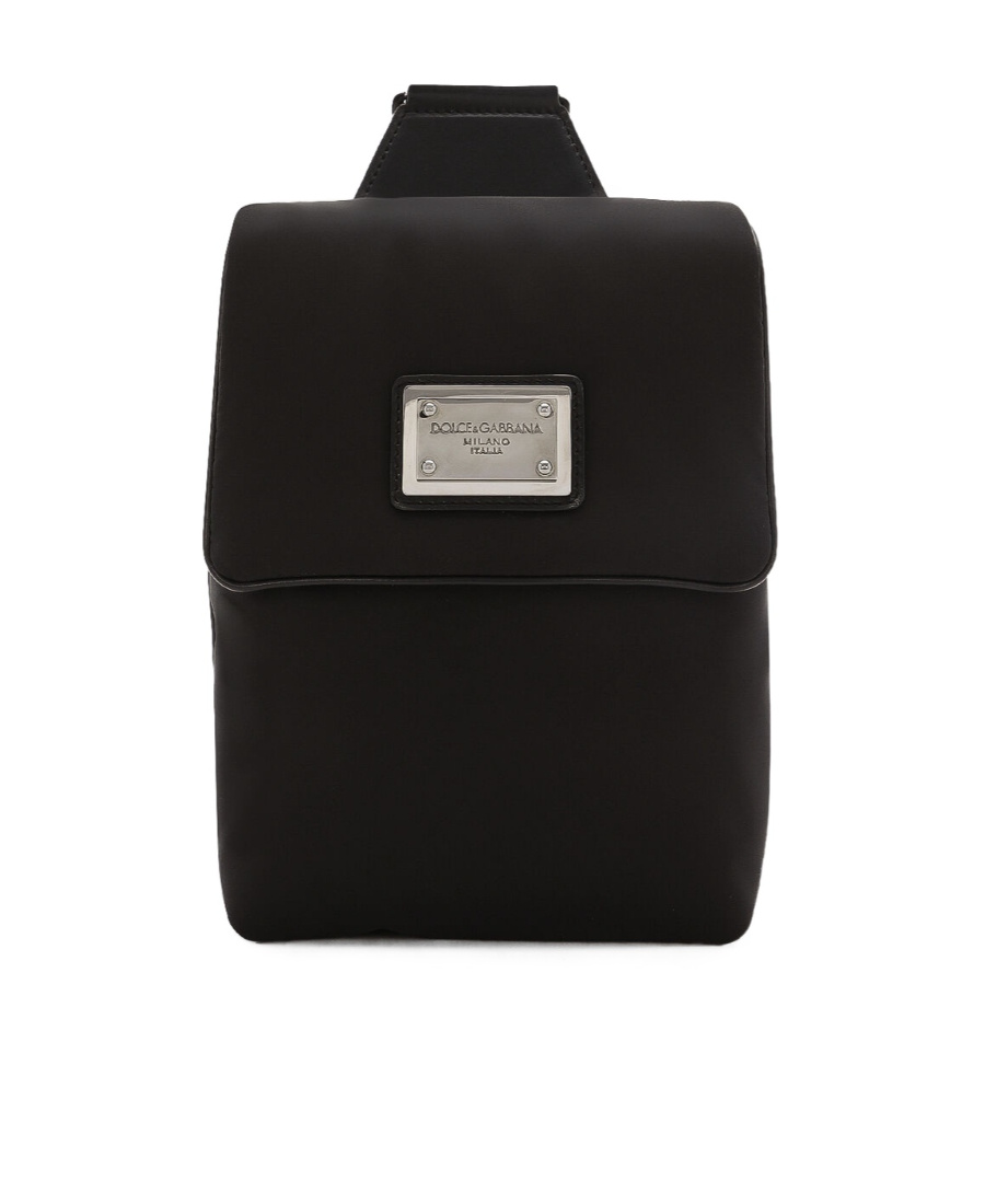 Dolce & Gabbana Logo-plaque Mini Backpack In Black