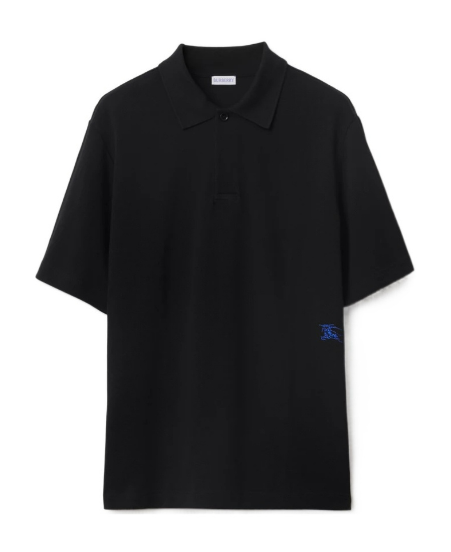 Burberry Regular Fit Shirt With Collar And Short Sleeves In Black