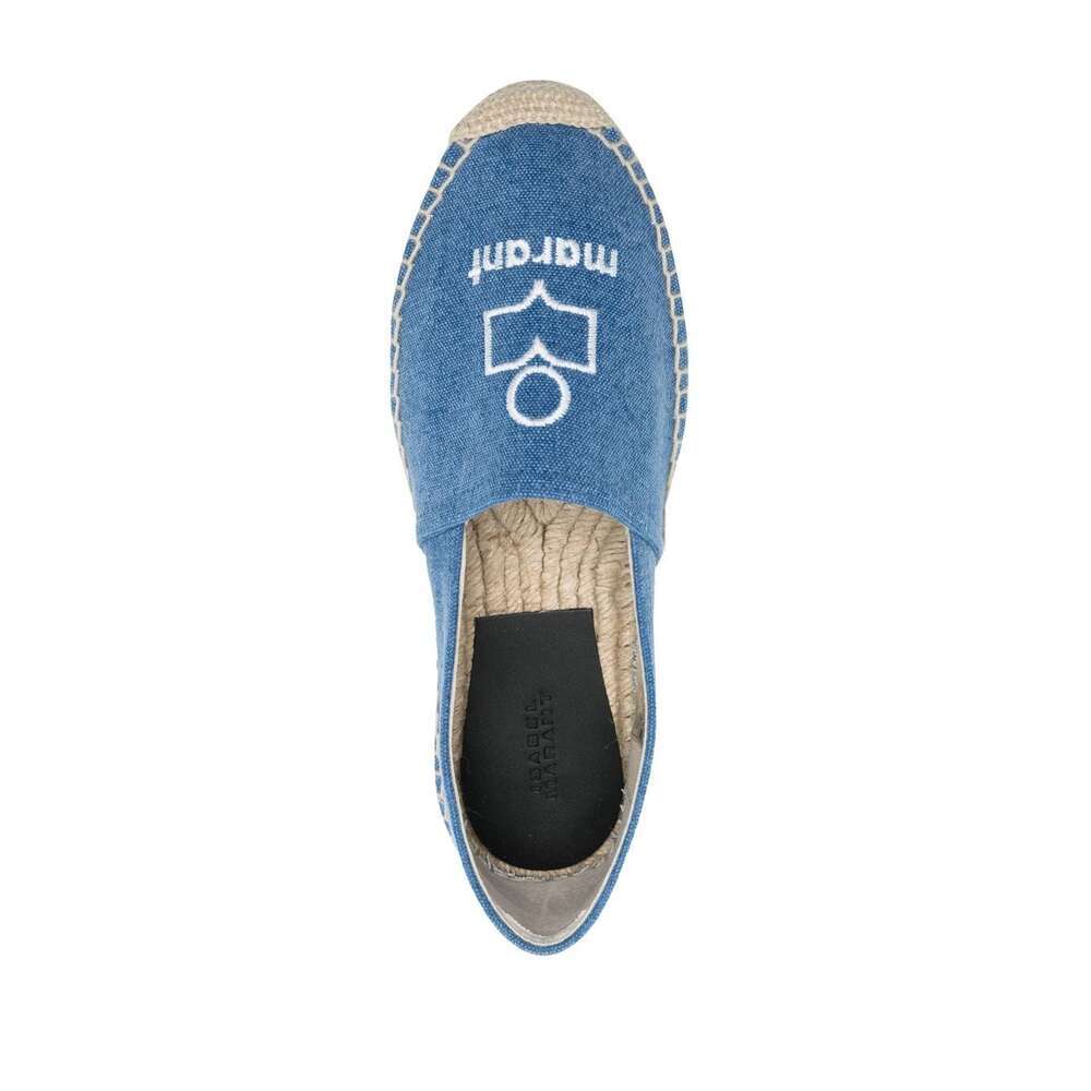 Isabel Marant Canae Logo-embroidered Espadrilles In Blue