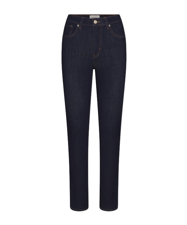 Frame Belt Loop Denim Trousers In Black