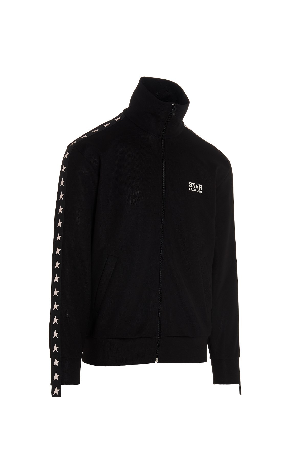 Golden Goose Black Denis Track Sweatshirt In Black
