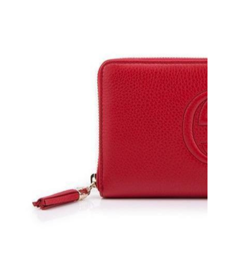 Gucci Logo Details Long Wallet In Red