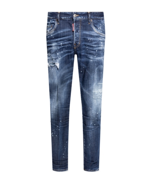Shop Dsquared2 Distressed Skinny Jean In Blue