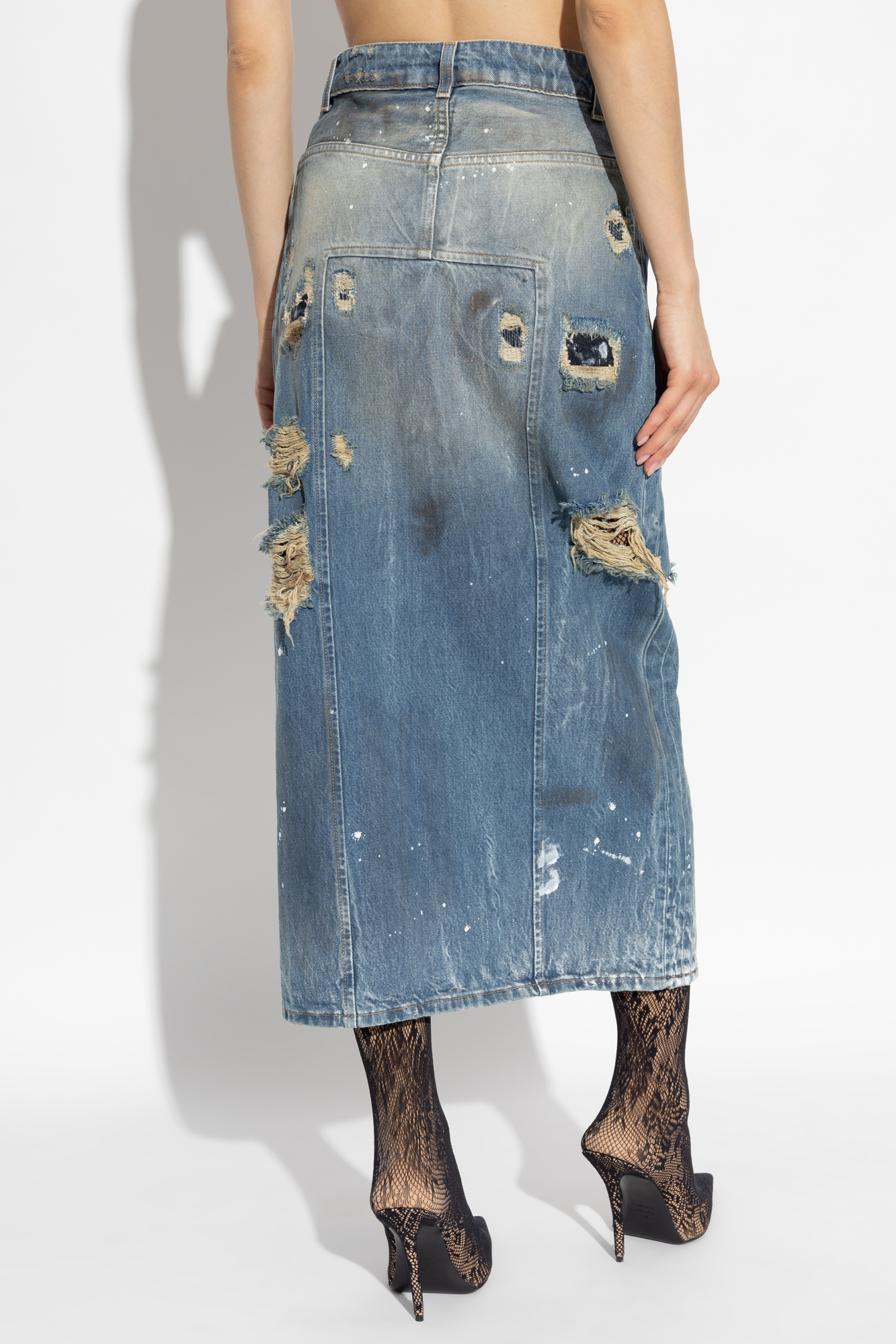 Vetements Belt-loop Skirt In Gray