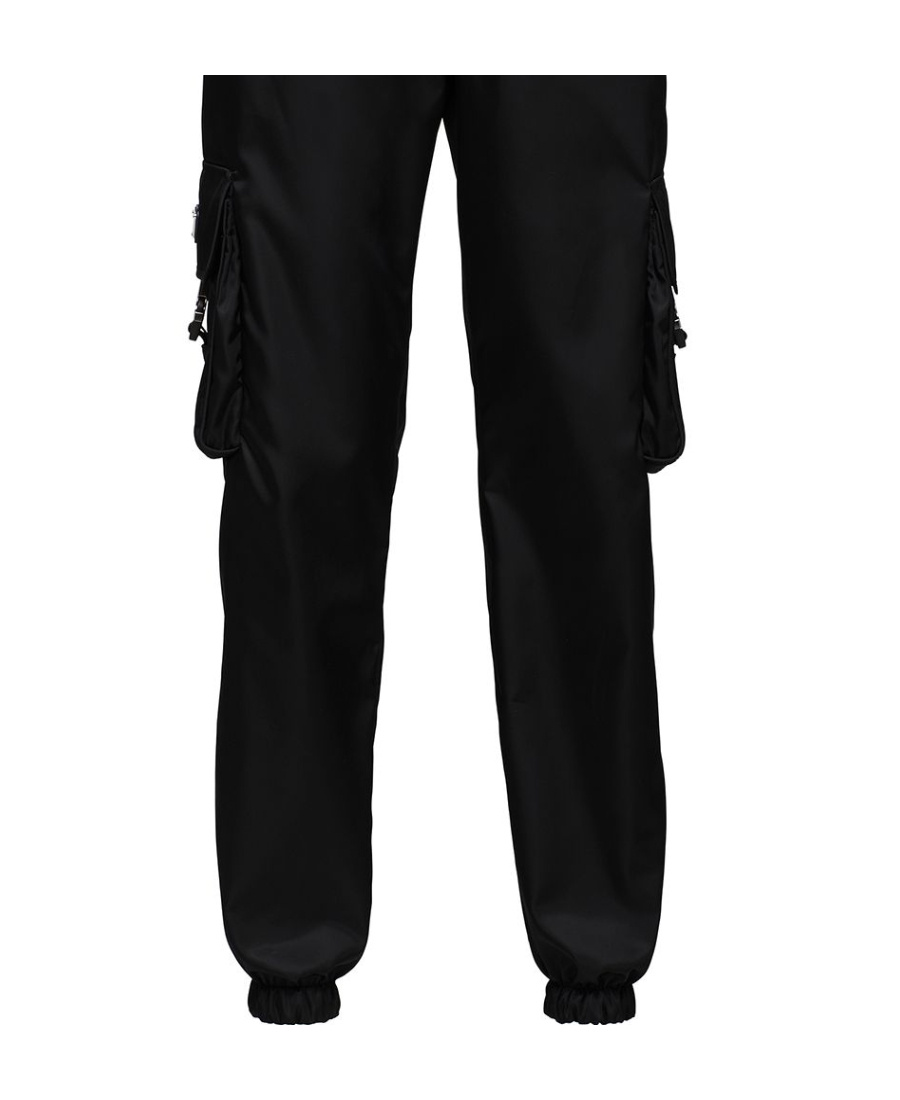 Prada Re-nylon Cargo Trousers In Black