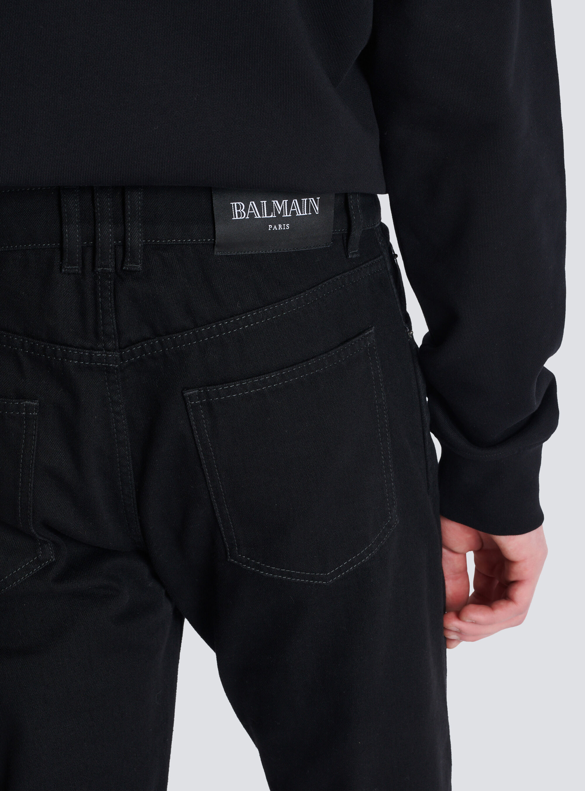Shop Balmain Regular-fit Denim Jeans